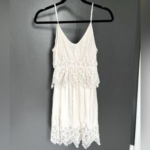 ASTR The Label Dress - Cream Lace Overlay